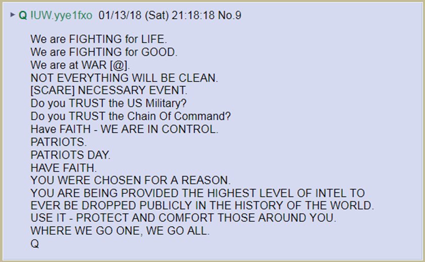 qanon 13 januari 2018